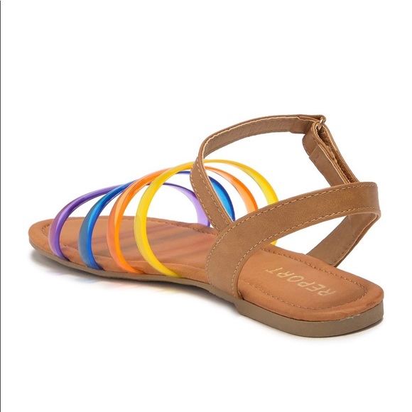 🌈 Girl’s Rainbow Jelly Vegan Sandals - Picture 7 of 10
